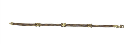 10K Gold Bracelet X design